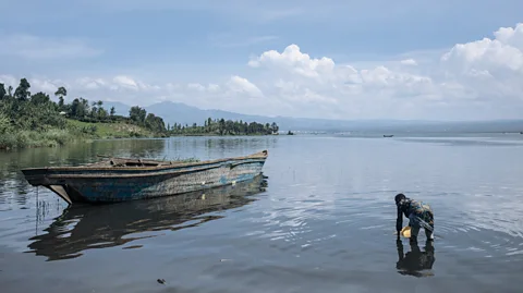 Getty Images Lake Kivu has a devastating history of releasing gases suddenly, threatening local populations' safety (Credit: Getty Images)