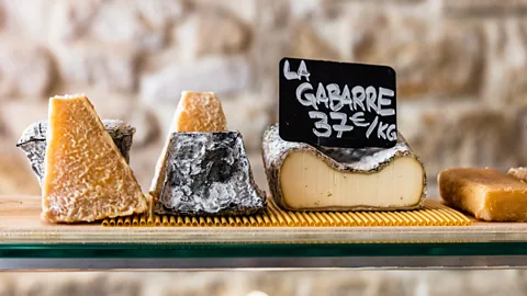 Getty Images French cheeses at Parisian shop