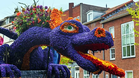 famveld / Alamy Stock Photo The Bloemencorso parade of exquisitely decorated flower floats marches through the Bollenstreek, creating a vibrant Springtime atmosphere (Credit: famveld / Alamy Stock Photo)