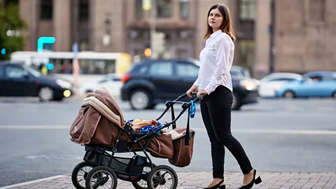 Mum with baby in pram