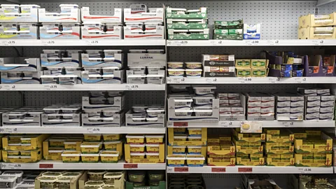 Getty Images Packets of butter and margarine in a supermarket in the UK (Credit: Getty Images)