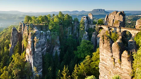 Jorg Greuel/Getty Images The Bastei is a stunning rock formation supporting the remains of a nearly 1,000-year-old castle (Credit: Jorg Greuel/Getty Images)