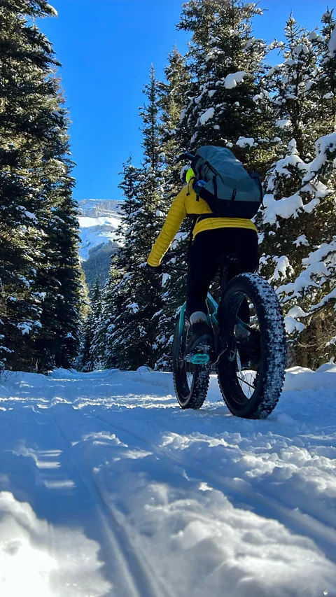 Jennifer Malloy A fat bike is designed to "float" above tricky terrain like snow, ice and mud (Credit: Jennifer Malloy)