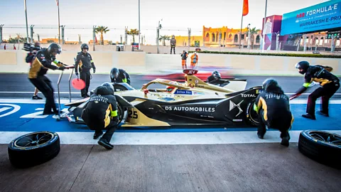 Getty Images Many innovations for everyday cars, like tire pressure gauges, had their origins in racing (Credit: Getty Images)