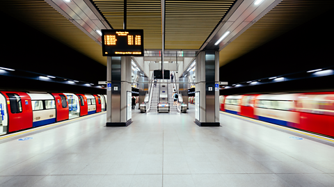 An underground tube station