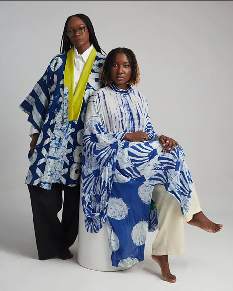 Dye Lab The fashion brand Dye Lab, run by Rukky Ladoja and Ozzy Etomi, uses local, sustainable fabrics – and is inspired by traditional styles (Credit: Dye Lab)