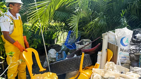 Kimberley Brown Identifying and tracing plastic waste back to its source is a key part of Azure's mission to stem the flow of plastic into the oceans, and into rivers (Credit: Kimberley Brown)