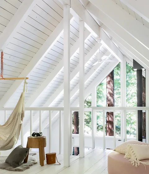 Suzanna Scott Among the redwoods of Sonoma County, California, the Caz Cabin's interior is filled with dappled light filtered through the forest (Credit: Suzanna Scott)