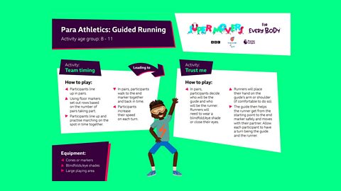 Activity card: guided running 8-11