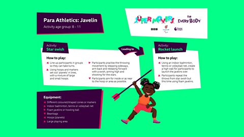 Activity card: javelin 8-11