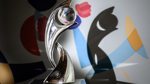 A picture of the UEFA Women's Euros trophy