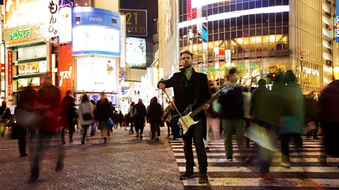 Alamy Dogenzaka Street is home to a massive club scene and a stronghold of excellent live houses, like Ayase's pick, Club Asia (Credit: Alamy)