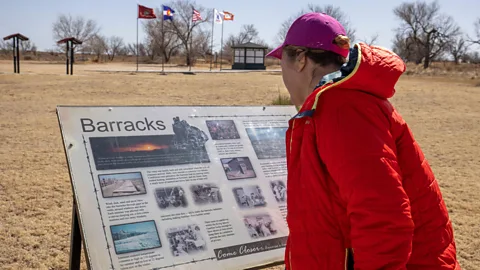 Alamy The Amache Preservation Society has installed signs around the site and worked to preserve its memory (Credit: Alamy)