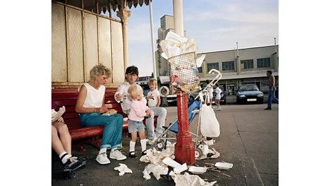 Martin Parr The Last Resort (1982-85) was an early series of photos by Martin Parr, depicting holiday makers in a decaying British seaside resort (Credit: Martin Parr)