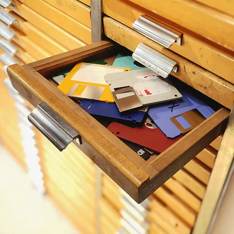Alamy Floppy disks were the cutting edge of portable data storage in the 1980s, but can hold just over three megabytes of data (Credit: Alamy)