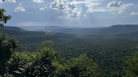 Megan Eaves The verdant Cuña Pirú Valley is the home of the Aldea Yvytu Porá community (Credit: Megan Eaves)