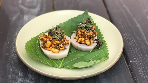 Ji Hye Kim Kim has developed a menu of Buddhist temple-inspired food at her restaurant (Credit: Ji Hye Kim)