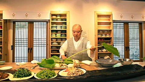 Alamy Buddhist temple food in Korea dates back more than 1,700 years (Credit: Alamy)