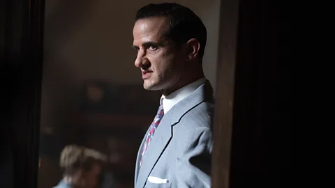 Paramount When Cohn (portrayed by Will Brill in Fellow Travelers, pictured) was disbarred in 1968, Trump testified that he should keep his licence to practise law (Credit: Paramount)