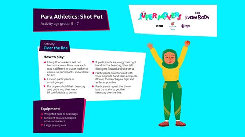 Activity card: shot put 5-7