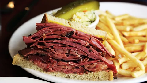 Alamy Stroll's number one food pick in Montreal is a Montreal smoked meat sandwich at Lester's Deli; a culinary institution (Credit: Alamy)