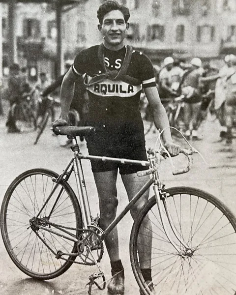 Museo del Ciclismo Gino Bartali Between 1943 and 1945, Bartali cycled thousands of kilometres couriering fake identity documents (Credit: Museo del Ciclismo Gino Bartali)