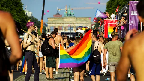 Alamy Berlin Bradenburg Gate Pride (Credit: Alamy)