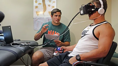 Getty Images One way to assess potential damage after a head injury is to track the way people move their heads or eyes using goggles (Credit: Getty Images)