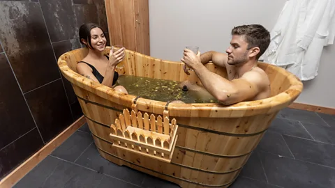 BierBath Proponents of beer bathing believe it's good for your skin, relieves muscle stress and improves circulation (Credit: BierBath)