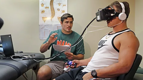 Getty Images One way to assess potential damage after a head injury is to track the way people move their heads or eyes using goggles (Credit: Getty Images)