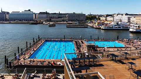 Alamy Allas Sea Pool offers a refreshing sea-water swim on the bay with a Helsinki city view (Credit: Alamy)