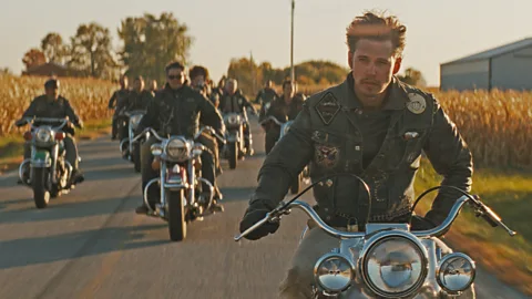 Universal Austin Butler and bikers in Bikeriders (Credit: Universal)