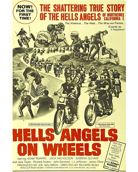 Getty Images A poster for Hells Angels on Wheels (1967), among the many biker B-movies produced in the 1960s and 70s (Credit: Getty Images)