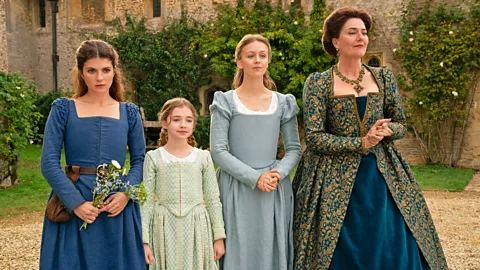 Amazon Prime Video Emily Bader (left) stars in the series, a fun romantasy that clearly makes little claim to historical accuracy (Credit: Amazon Prime Video)