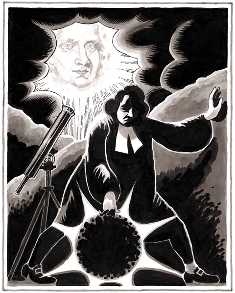 Illustration by Ben Platts-Mills Rector John Michell, who followed "Newtonian Christianity", was surprisingly prescient about black holes (Illustration: Ben Platts-Mills, after William Blake)