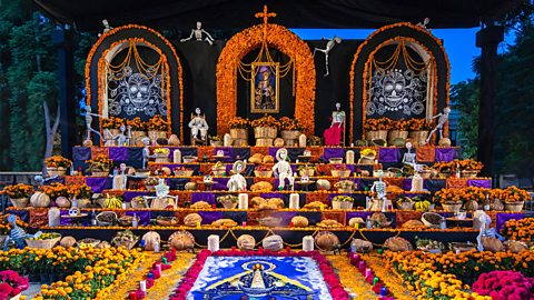 A Day of the Dead altar in Mexico