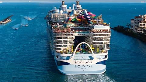 Getty Images The cruise ship Icon of the Seas departs from the Port of Miami on its maiden voyage (Photo: Getty Images)