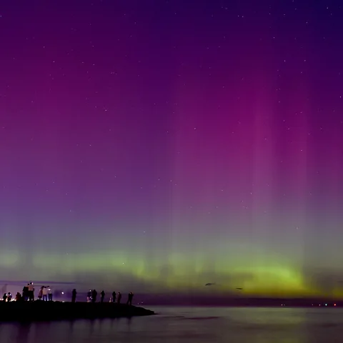 Getty Images The intense solar storms in May brought dramatic displays of the aurora in both the northern and southern hemispheres (Credit: Getty Images)