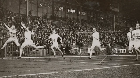 Getty Images Eric Liddell and runners at the 1924 Olympic Games (Credit: Getty Images)