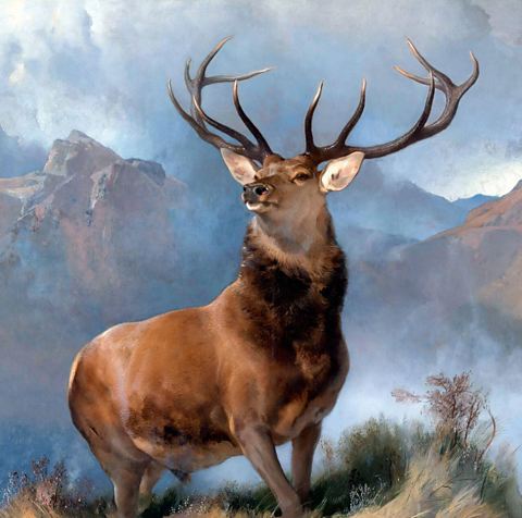 'Monarch of the Glen' dealbh le Sir Edwin Landseer