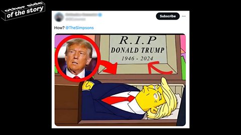 Image of a Trump conspiracy in The Simpsons