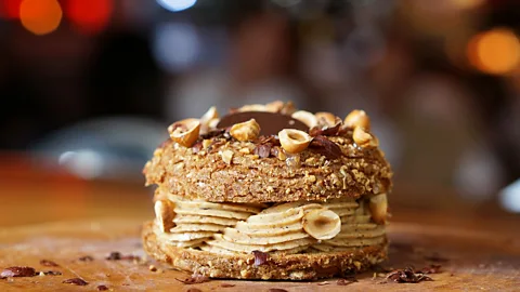 Getty Images Lebovitz kicks off his Parisian pastry tour with his favourite pastry in town – the aptly-named Paris-Brest at Jacques Genin (Credit: Getty Images)