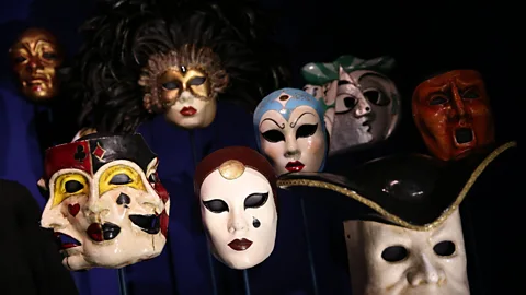 Alamy Venetian masks from the film's infamous masked orgy – among the multitude of visuals that have been ripe for interpretation (Credit: Alamy)