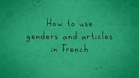 Introducing genders and articles and how to use them