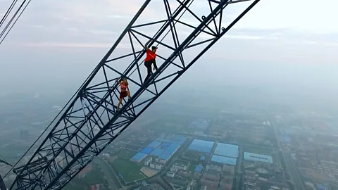 Netflix Rooftopping is a dangerous vocation –the couple are shown mourning friends who have lost their lives doing it (Credit: Netflix)