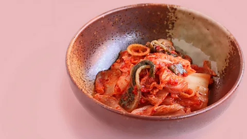 Getty Images Many fermented foods such as kimchi contain live probiotic bacteria (Credit: Getty Images)