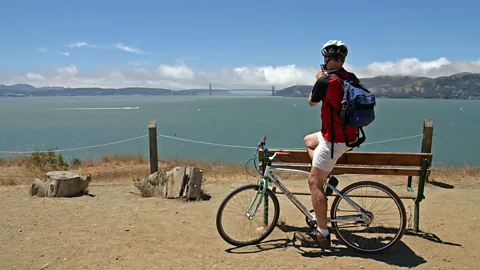 Alamy Cycling the island's Perimeter Loop is a great way to take in sweeping views of the San Francisco Bay (Credit: Alamy)