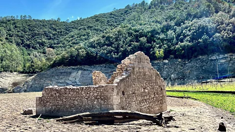 Nevin Martell Abandoned structure exposed by drought at the bottom of the Darnius-Boadella reservoir (Credit: Nevin Martell)