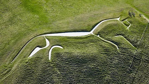 Alamy At 3,000 years old, the Uffington White Horse is the most ancient of the English hill figures (Credit: Alamy)