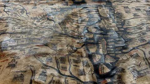 Sarah Baxter Hereford Cathedral is home to the Mappa Mundi, the largest surviving medieval world map, drawn on a single piece of vellum (Credit: Sarah Baxter)